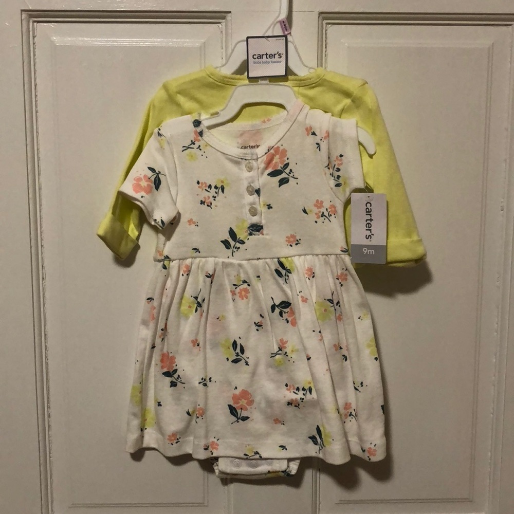 2 piece Carters dress & cardigan set 9 months NWT